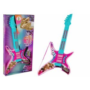 mamido  Elektrická gitara so svetlami a zvukmi ružová 62 cm