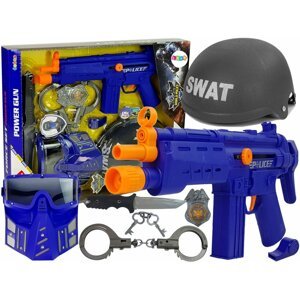 mamido  Police Set SWAT maska helma odznak pištole 36 cm