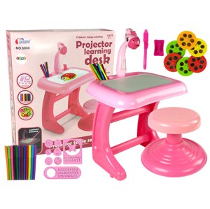 mamido  Detský interaktívny stolček s projektorom ružový
