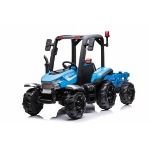 mamido  Detský elektrický traktor s prívesom BLT modrý