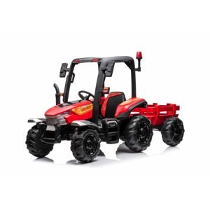 mamido  Detský elektrický traktor s prívesom BLT červený