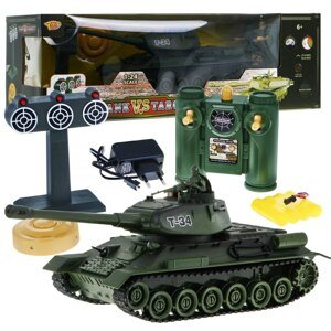 mamido  Tank na diaľkové ovládanie T-34 R / C 1:24 zelený