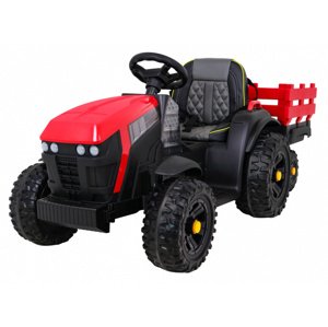 mamido  Detský elektrický traktor Farmer s vlečkou a lopatou červený