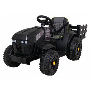 mamido  Detský elektrický traktor Farmer s vlečkou a lopatou čierny