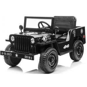mamido  Detský elektrický vojenský Jeep Willys 4x4 čierny