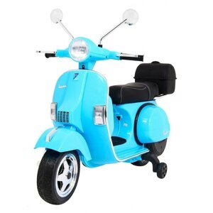 mamido  Detský elektrický skúter Vespa modrý