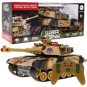 mamido  Tank na diaľkové ovládanie R / C béžový 1:18