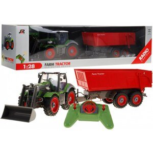 mamido  Traktor s vlečkou na diaľkové ovládanie R/C zeleno-červený